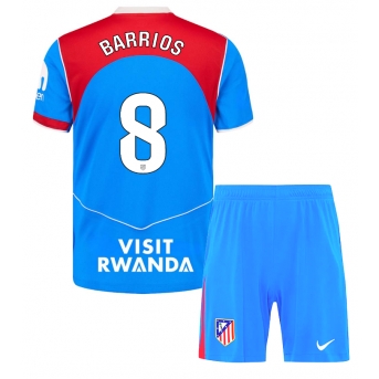 Billige Fotballdrakt Atletico Madrid Pablo Barrios #8 Replika Tredjedraktsett Barn 2025-26 Kortermet (med bukser)